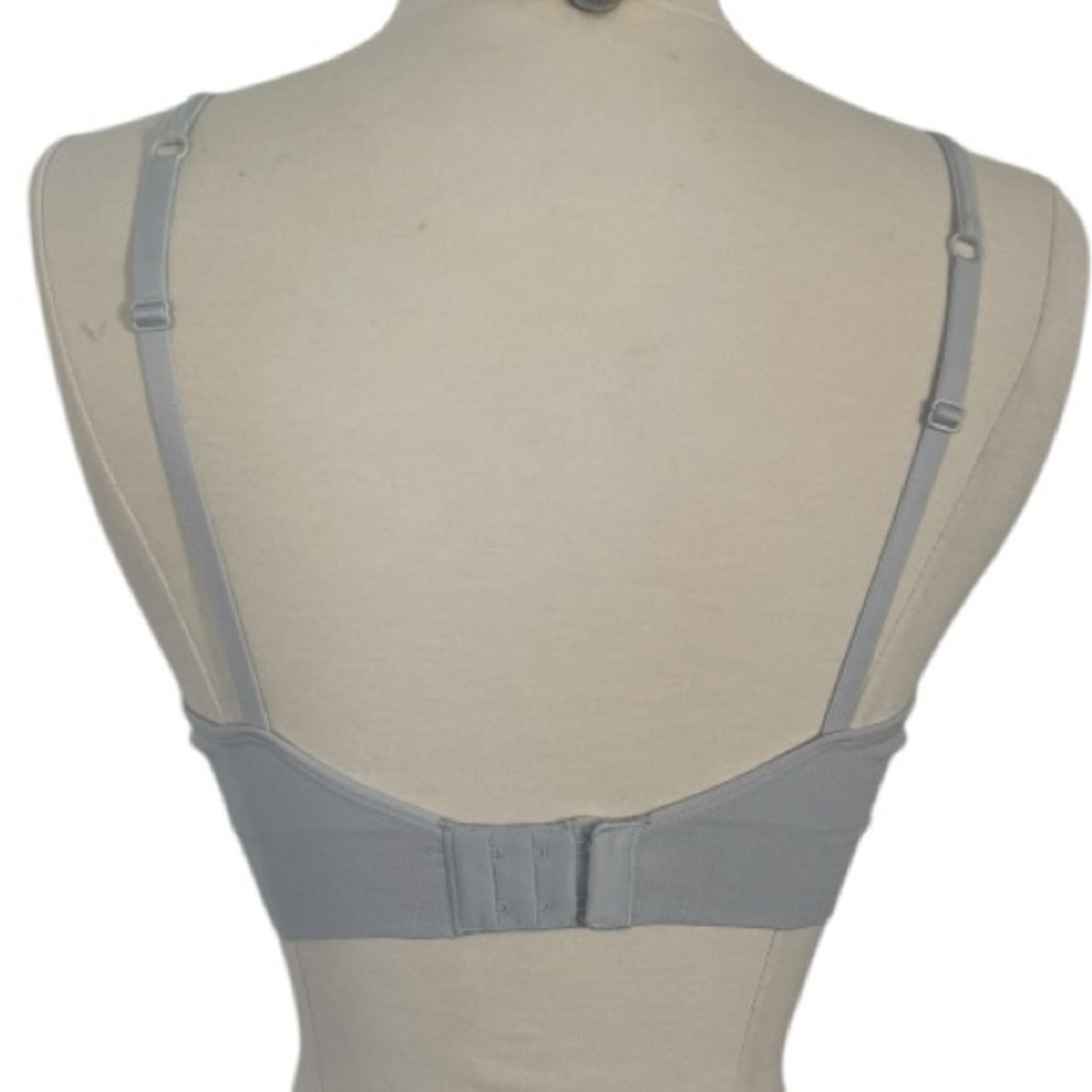 DKNY bra  Logo bralette gray Large stretchy adjustable - Picture 7 of 10